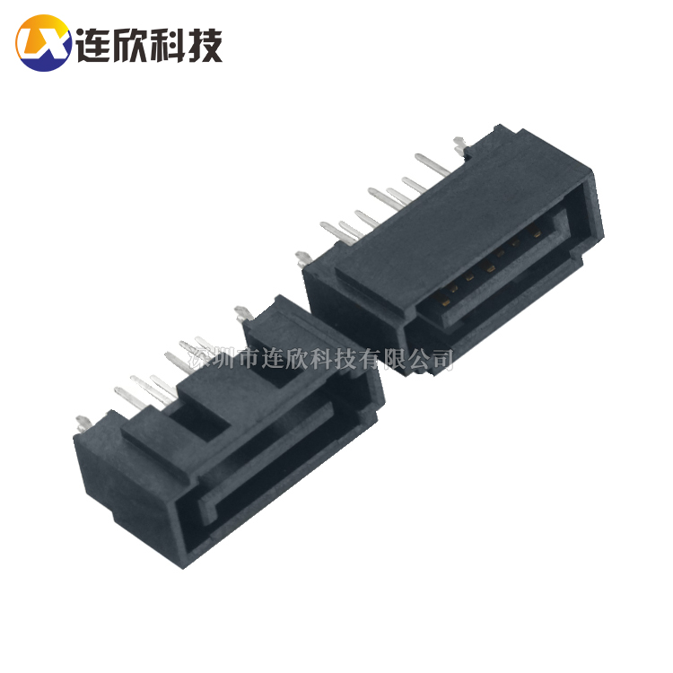 SATA  7P直插带窗鱼叉脚  XUTS-0718-0720