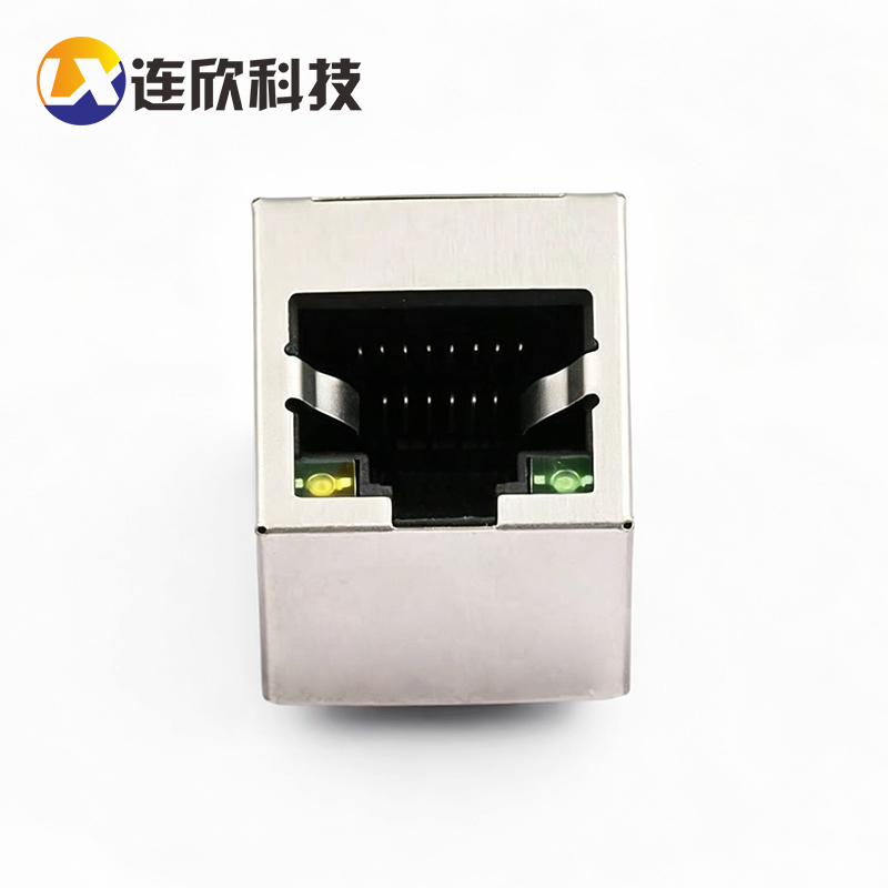 RJ45 180度直插 16长带灯后二脚  XDRJ-5224-0081