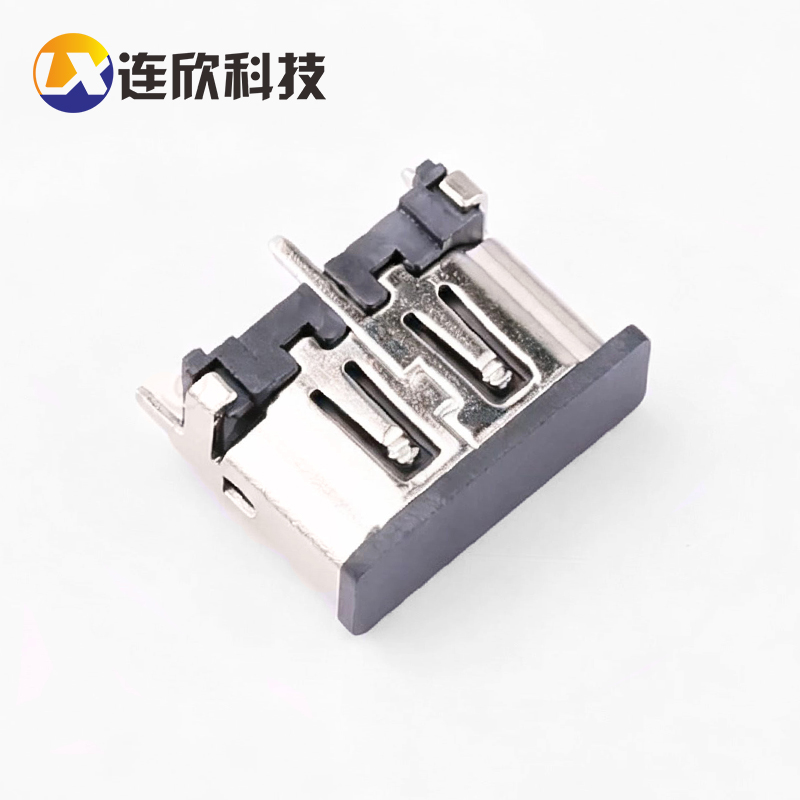 HDMI 19PIN A TYPE 母座立式贴板式H10.5MM  XDHF-1901-0150