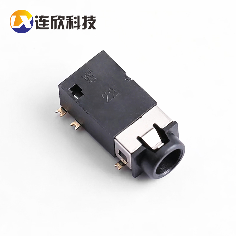 3.5mm口径耳机座 PJ-342板上6脚贴片 双定位柱  镀锡  PJ-342-060