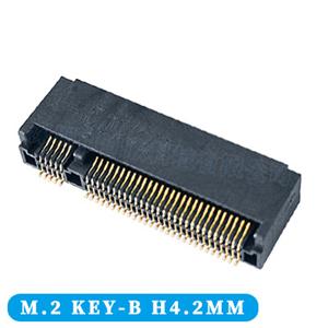 M.2 key连接器B型H4.2MM PCI连接器0.5间距NGFF插头