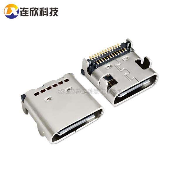 TYPE C 24PIN母座 双排卧贴  XUBF-0339-0794