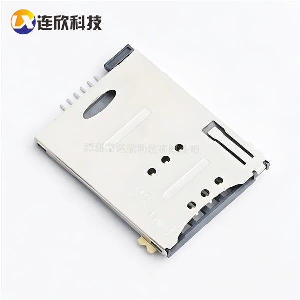 自弹式 SIM卡座6PIN 3.54脚距  XDSM-0081-010