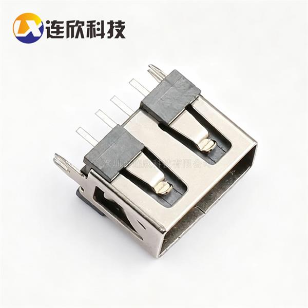 USB 2.0AF 180度直插板10.0长直边 A款 XUDF-012-0107