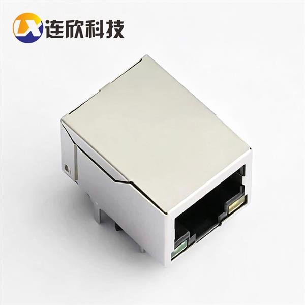 百兆变压器100Mbps滤波器网口RJ45带LED灯插座镀金6U   XDRJ-A100M-M113
