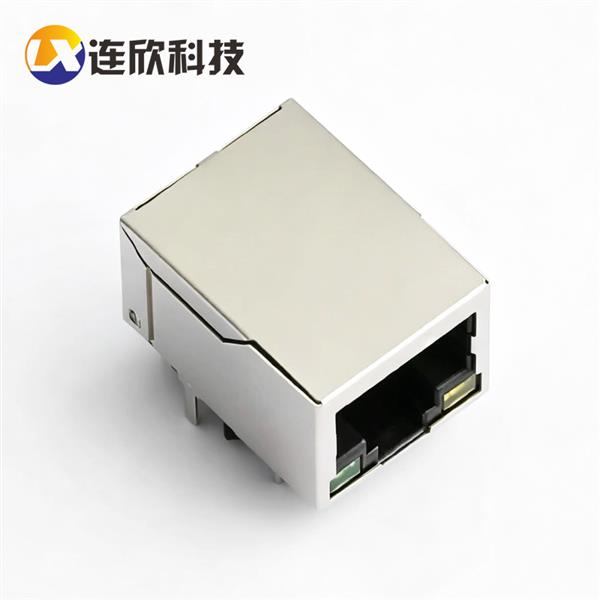 千兆变压器1000Mbps滤波器网口RJ45带LED灯插座镀金6U  XDRJ-A1000M-M893