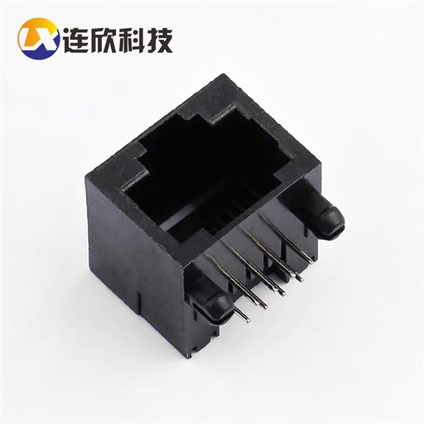 RJ45卧式插板式15.1长不带灯 全塑胶体无屏蔽  XDRJ-0562-013