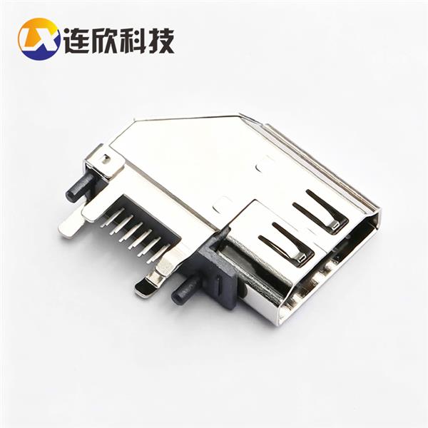 HDMI A TYPE 19PIN母座侧插板式DIP  XDHF-1901-0811