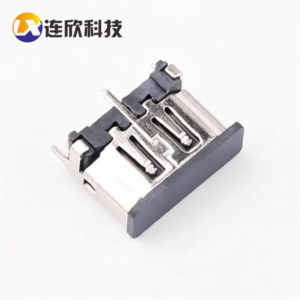 HDMI 19PIN A TYPE 母座立式贴板式H10.5MM  XDHF-1901-0150