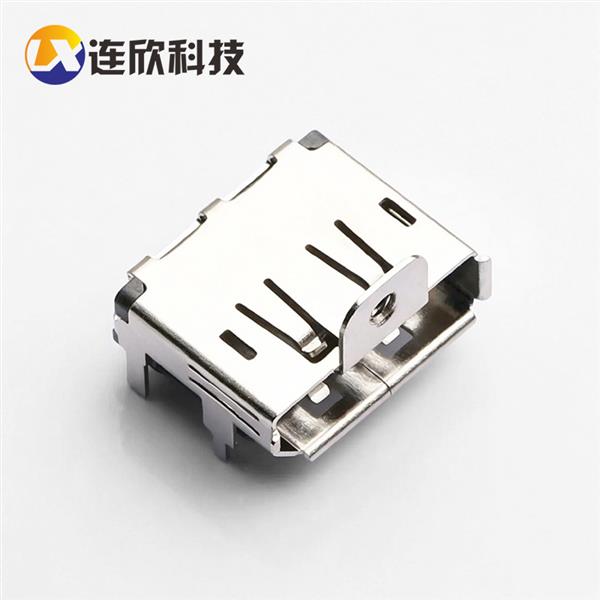 DP 20PIN 母座 卧式贴板式SMD直边 XDPF-0206-20G