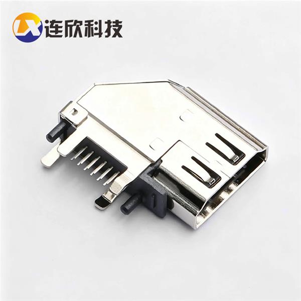 HDMI A TYPE 19PIN母座侧插板式DIP  XDHF-1901-0811