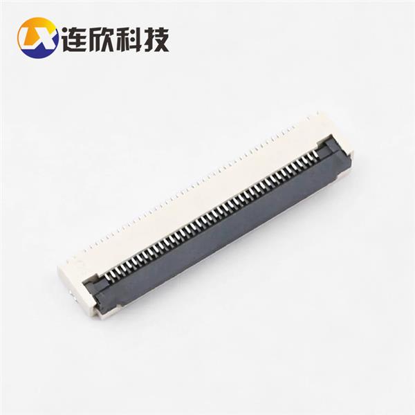 FPC 0.5间距 H2.0MM带蝴蝶锁扣 翻盖式 下接  XDFC-0520B-40P