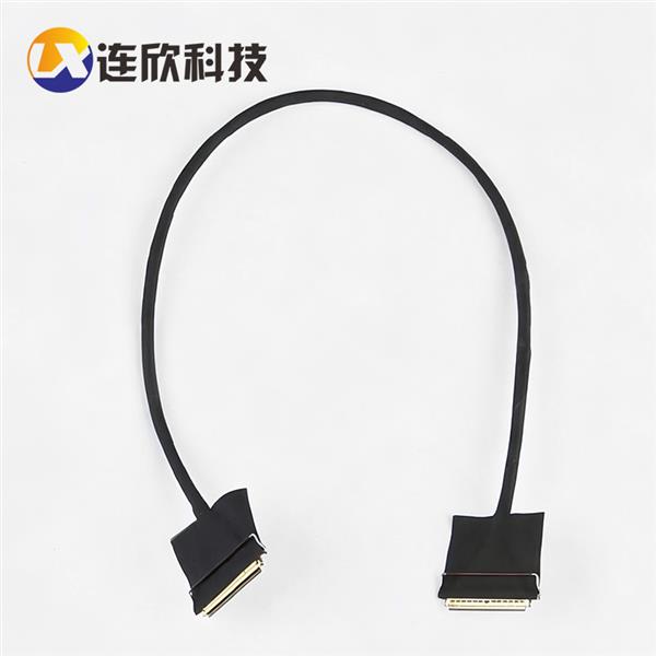I-PEX 20454-40PIN双头柔性极细同轴线L300MM  XDCB-2045440-2-L300