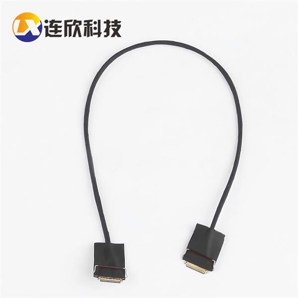 I-PEX 20454-20PIN双头柔性极细同轴线L300MM  XDCB-2045420-2-L300