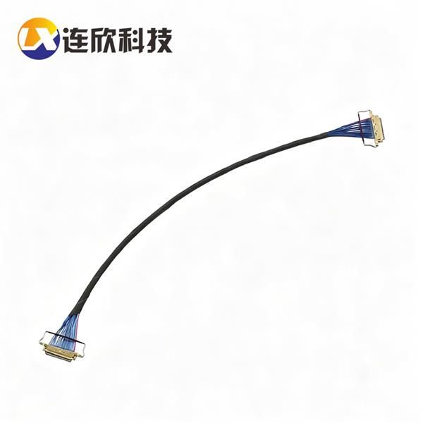 I-PEX 20454-20PIN双头柔性极细同轴线L150MM 1:1正向  XDCB-2045420-1-L150
